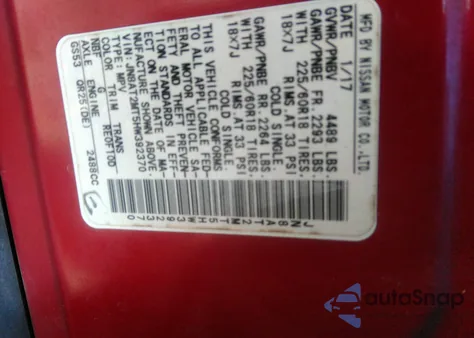 2017 Nissan Rogue Sl из США, поврежденный, VIN JN8AT2MT5HW392370